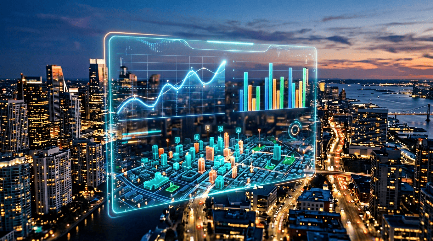 Real estate market analytics and property price change forecasting